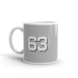 USS Missouri ceramic coffee mug with hull number 63